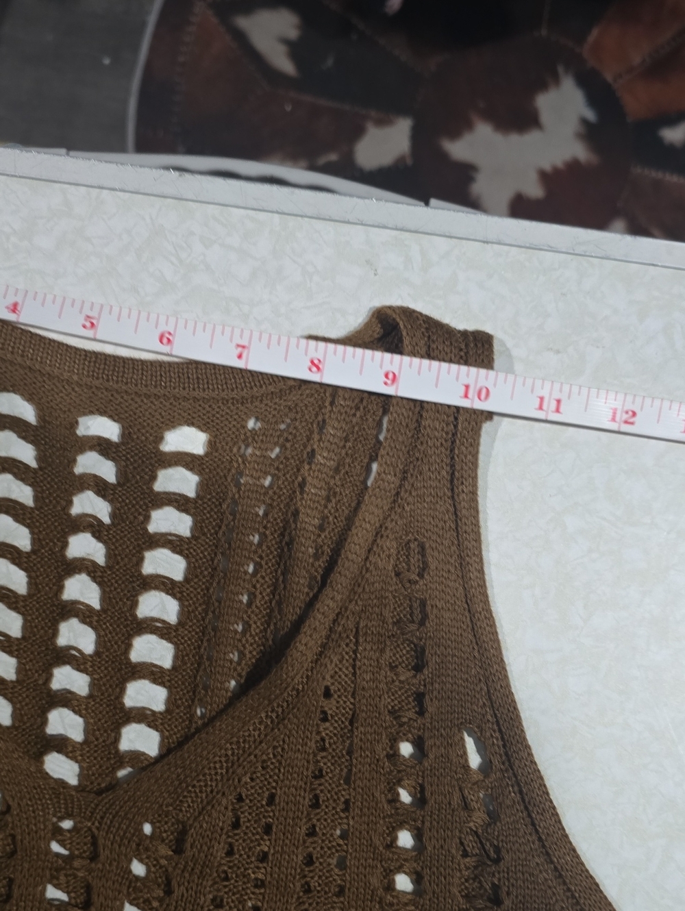 Sleeveless Brown Crochet Swim Cover-Up Tank Size Small NWT - Picture 11 of 14